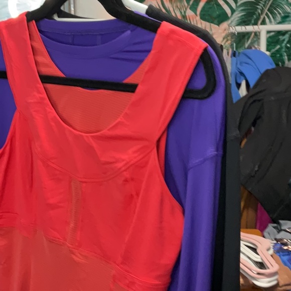 Tops - Lululemon Purple/black Long Sleeve+red Tops